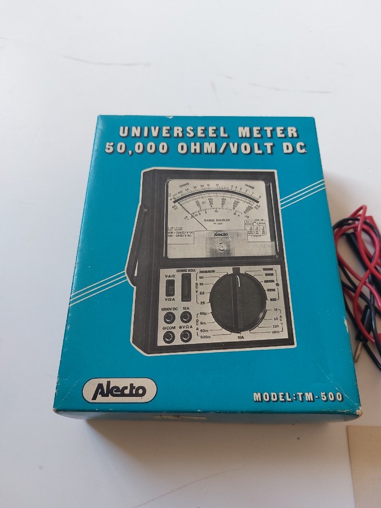alecto model TM-500 universal meter 50,000 ohm BOXED