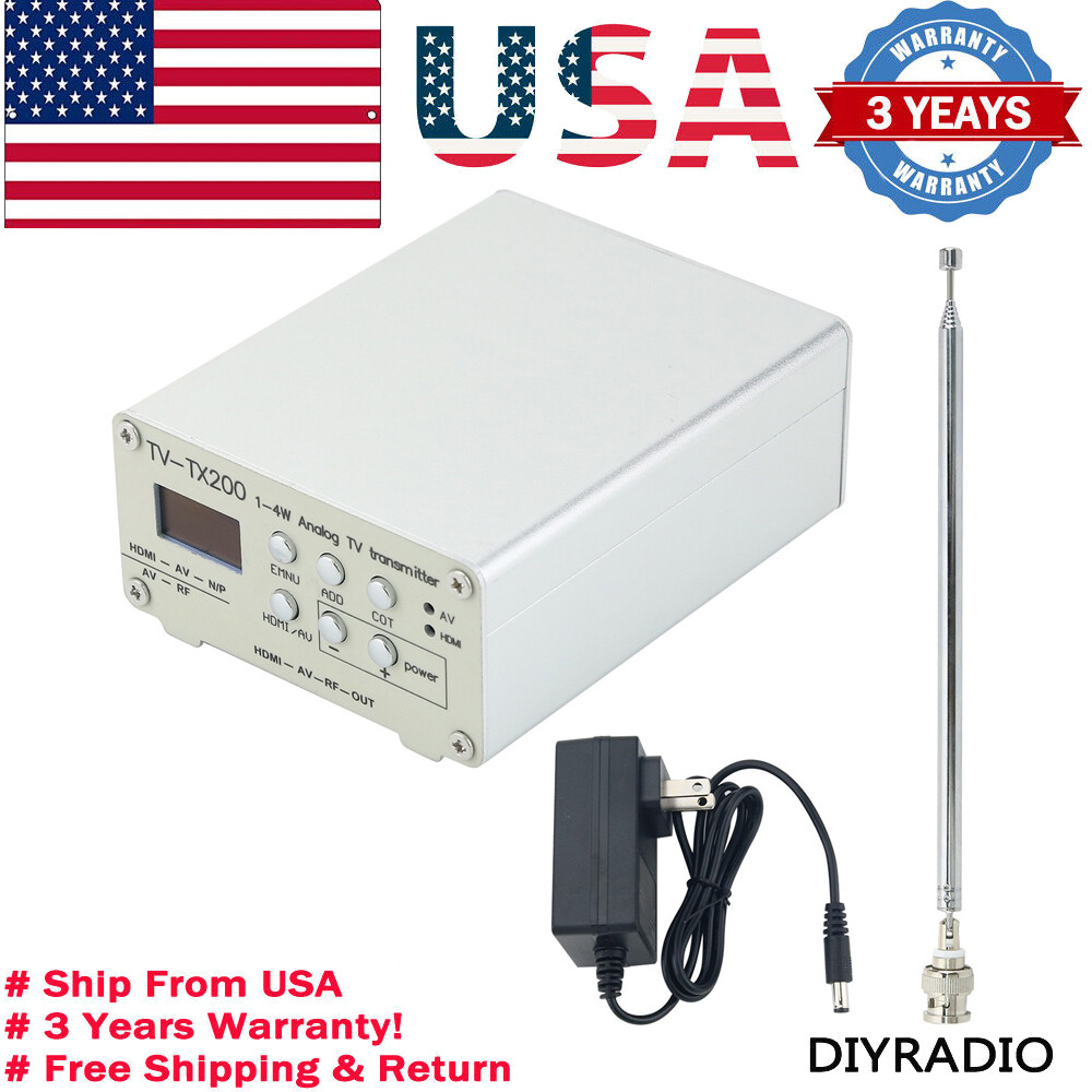 TV-TX200 VHF/UHF Analog TV Transmitter Fit HD/AV Input Analog Signal Transmitter