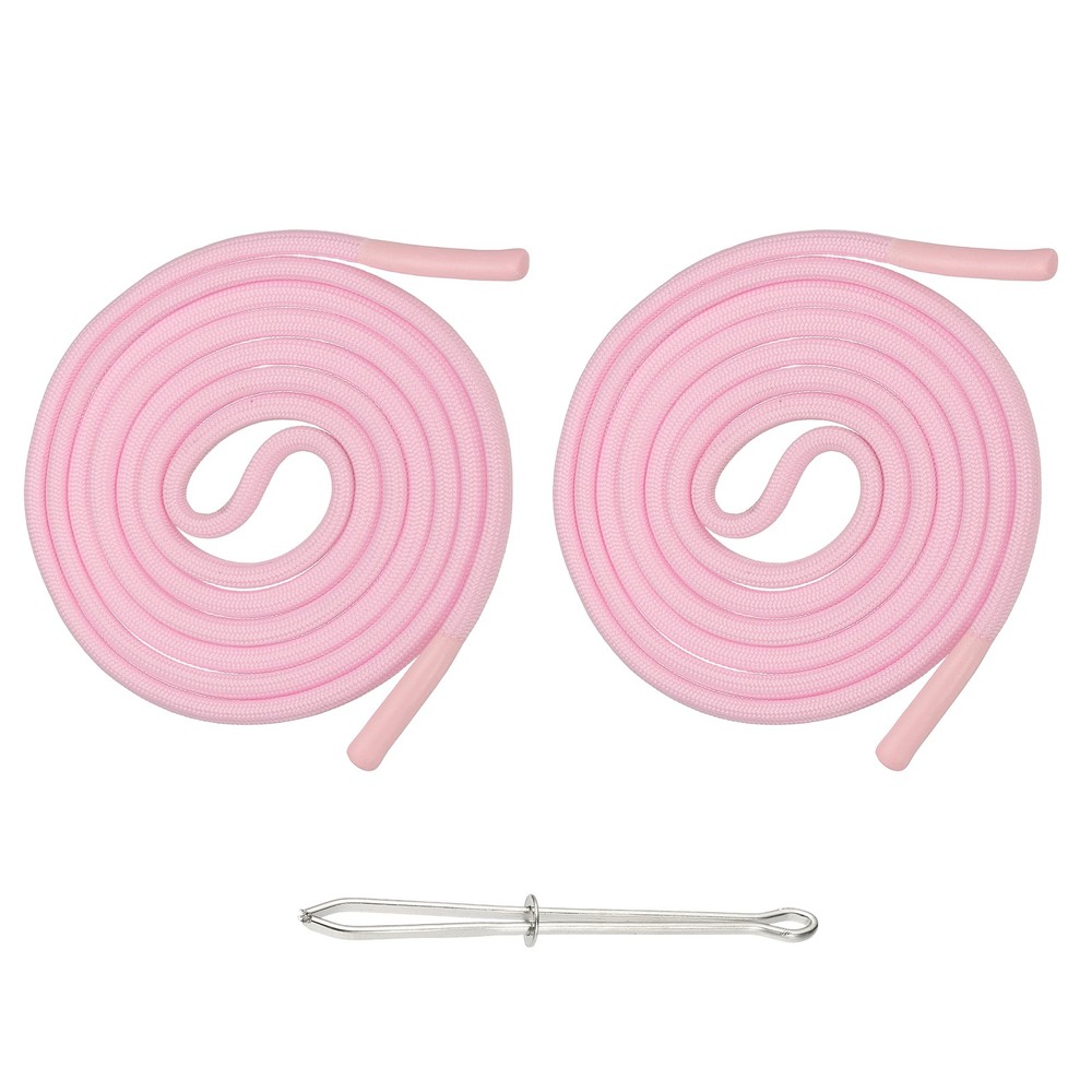 2pcs 53inch Drawstring Cords Hoodie String with Easy Threader, Light Pink