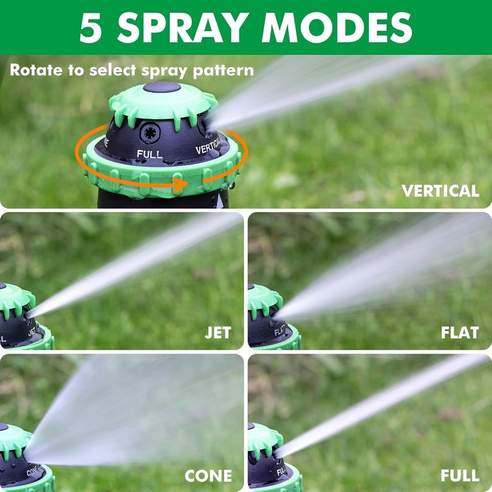2 Pack Oscillating Sprinkler System for Large Gardens - Customizable & Reliable