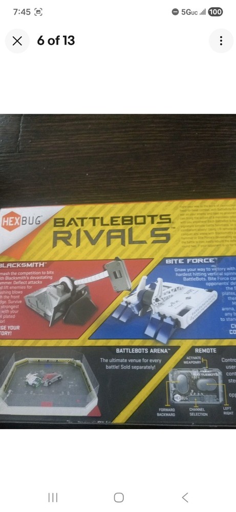 HexBug Battle Strategy Kit Battlebots Rivals BlackSmith Vs Bite Force 2 Remotes