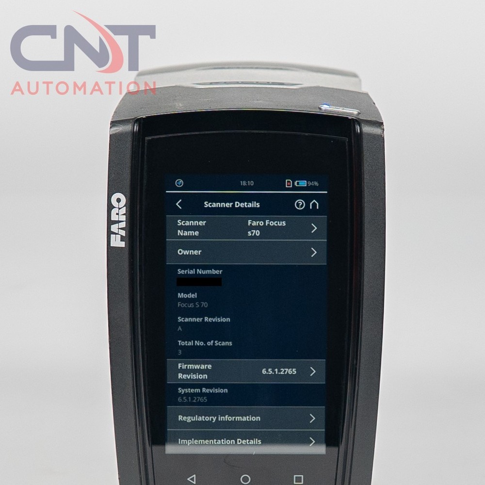 Faro Focus S70 3D High-Speed Terrestrial Laser Scanner With Reference Spheres