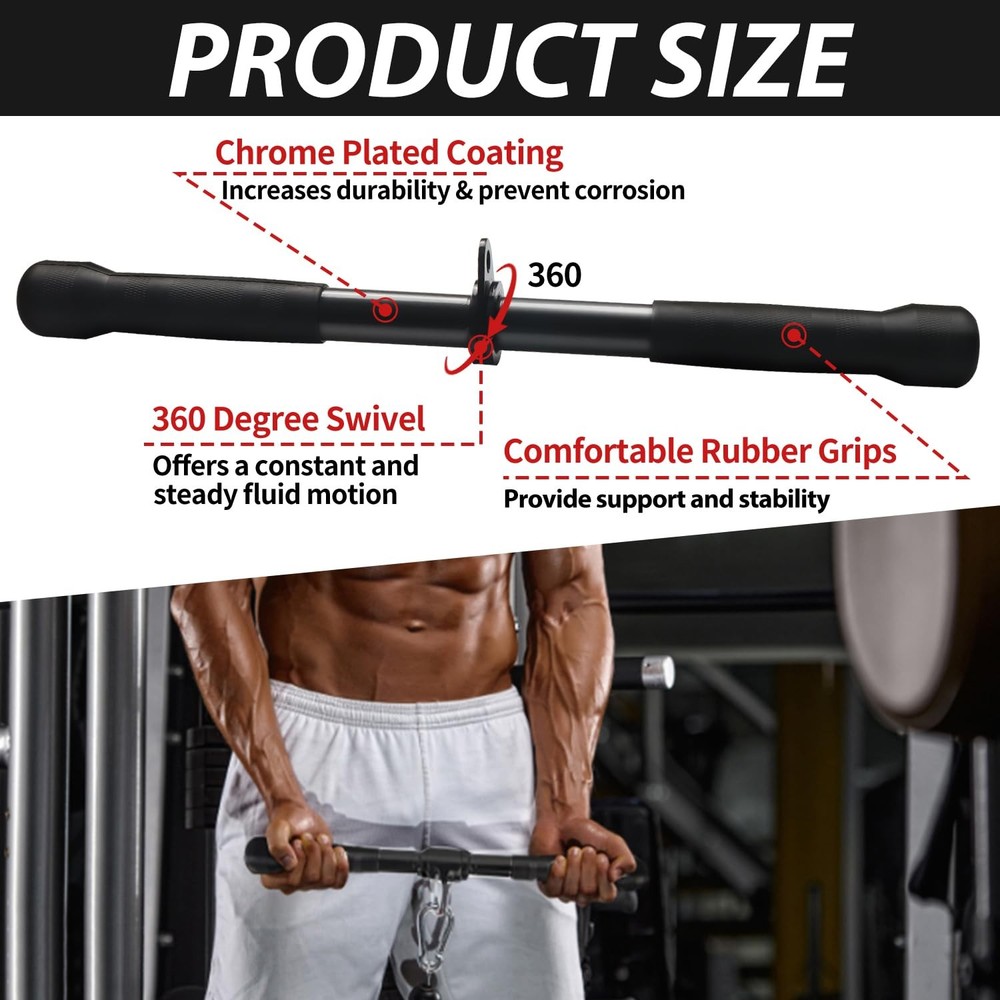 LAT Pulldown Attachments, Cable Machine Attachment Gym Accessories, Cable Att...