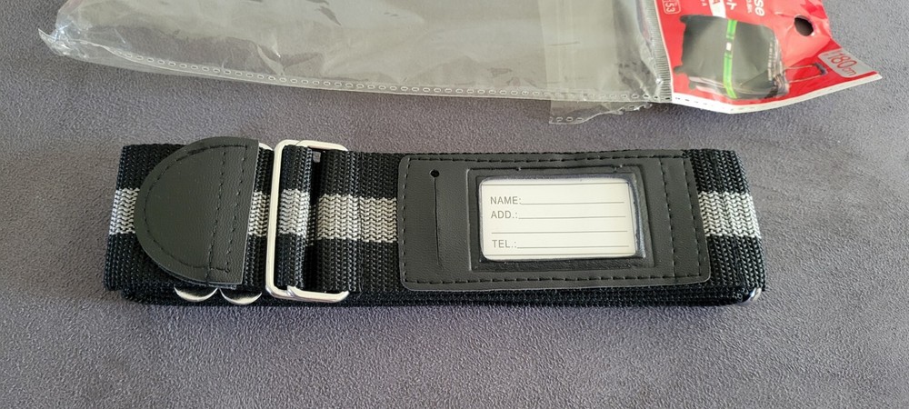 NEW Luggage Black Security Strap Adjustable Belt 180 CM