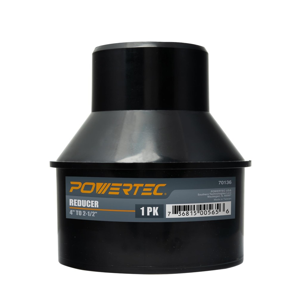 POWERTEC 70136 4" to 2-1/2" Cone Reducer, Reducer