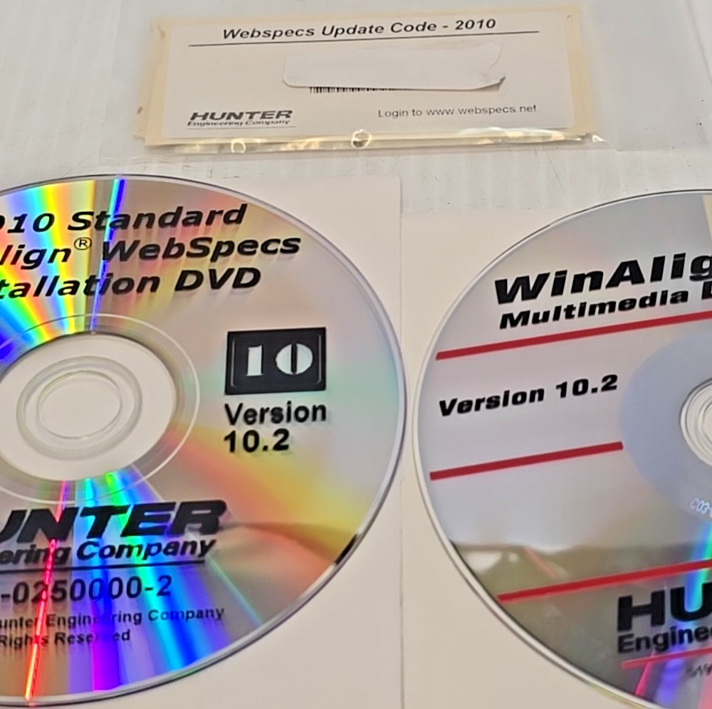 Hunter Engineering Version 10.2 WinAlign Alignment Installation Software 2010