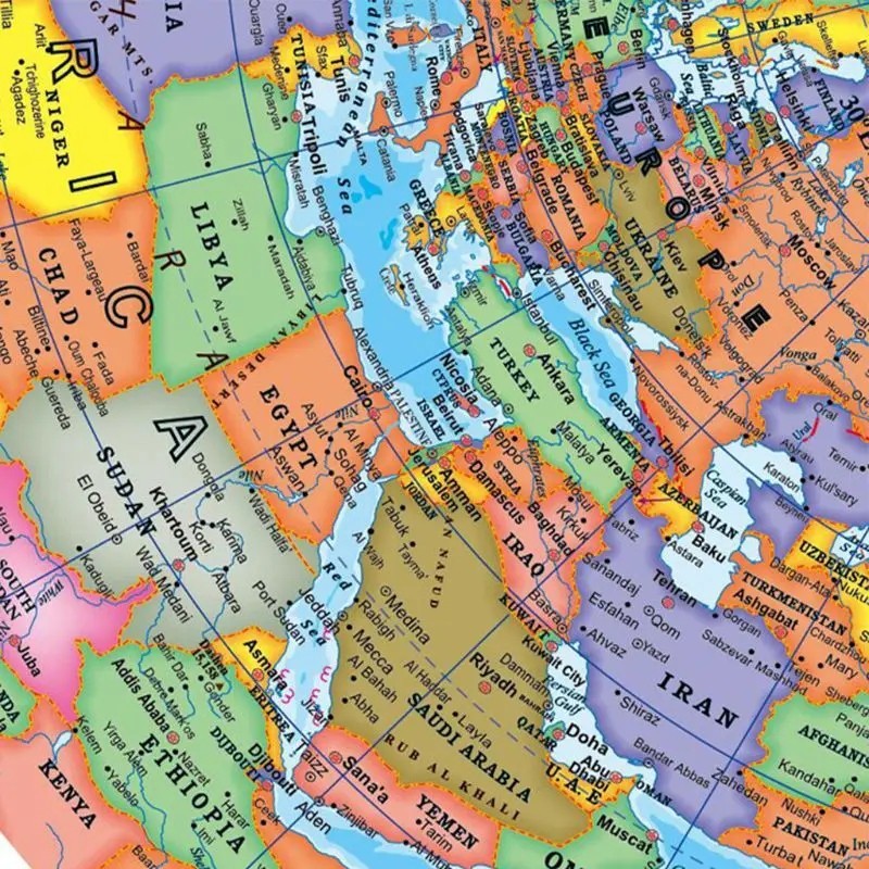WORLD GLOBE EARTH Map Rotating Geography Ocean Classroom Learning Desktop 6