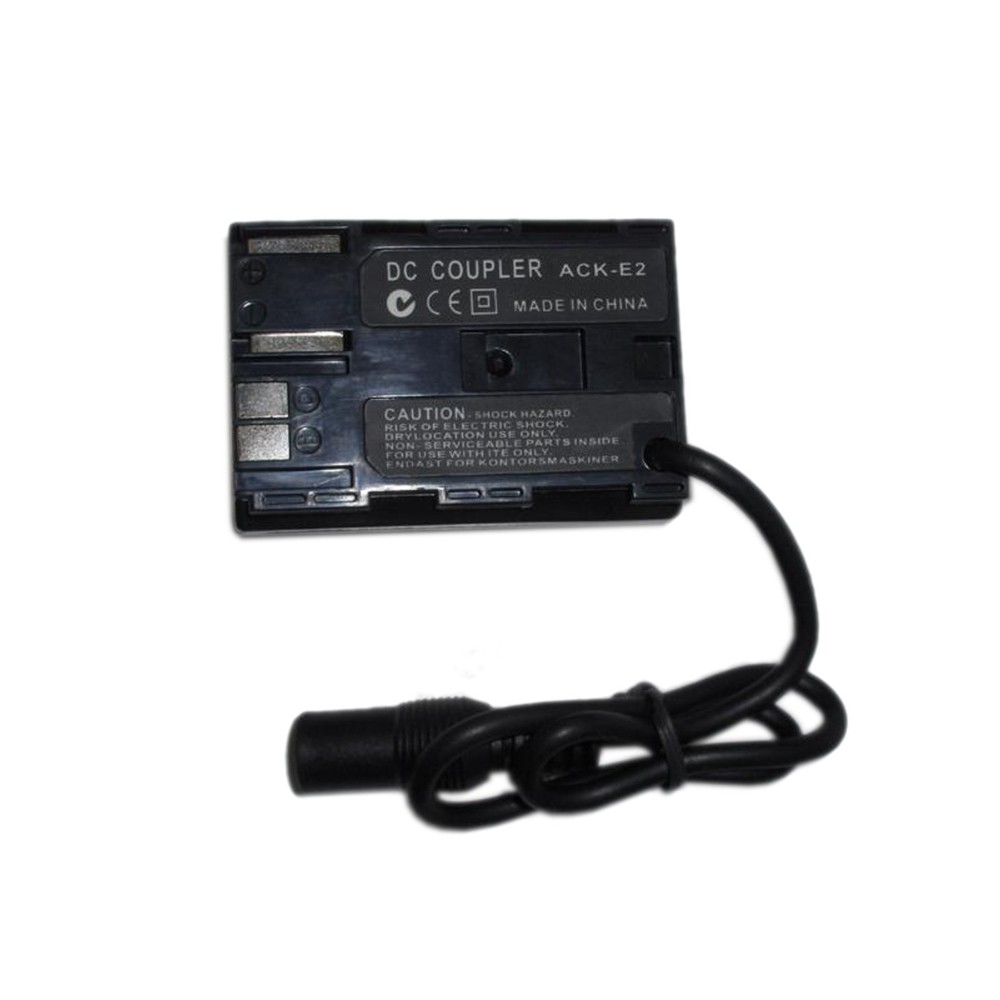 AC Adapter + DR-400 DC Coupler Replacement for Canon ACK-E2 EOS 50D D30 DSLR