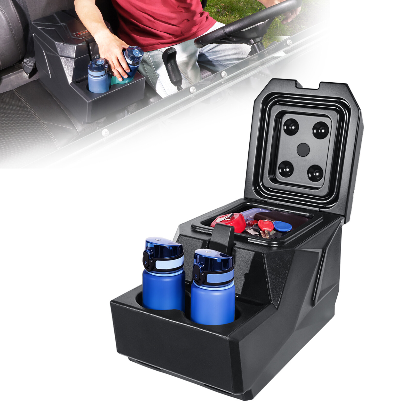 UTV Center Console Armrest Box For 2017-2025 polaris ranger xp 1000/ ranger 1000