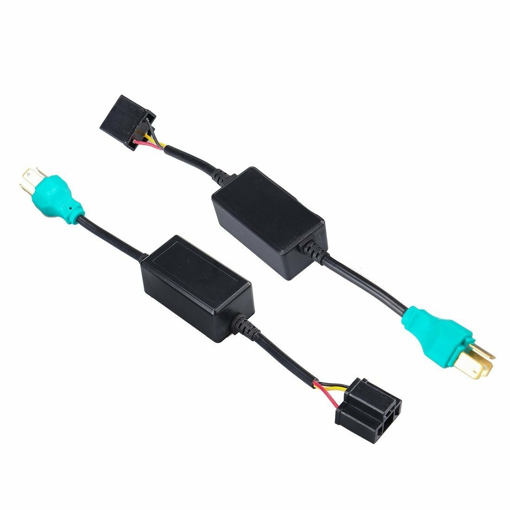 2X Anti-Flicker H4 LED Headlight Canbus Bulb Resistor Decoder Error Free Harness