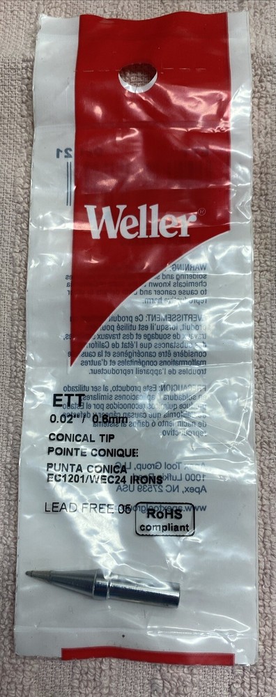 NEW Weller ETT Conical Soldering Tip