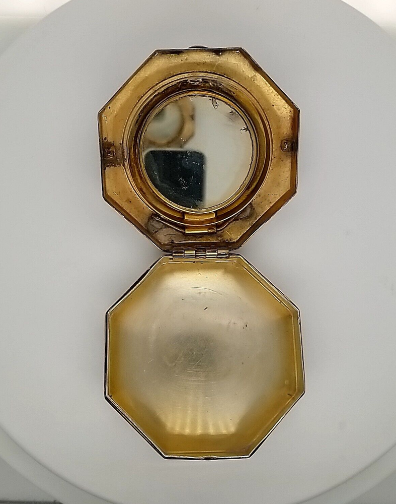 Sterling Silver Compact/Rouge Case with Mirror