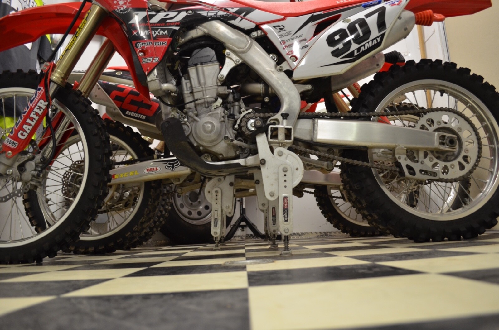 Moto Cinch strapless tie downs for motorcycles