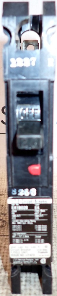 I-T-E Circuit Breaker E41B020 Type E4 20A 22kA @ 277VAC 1 Pole Unit - TESTED