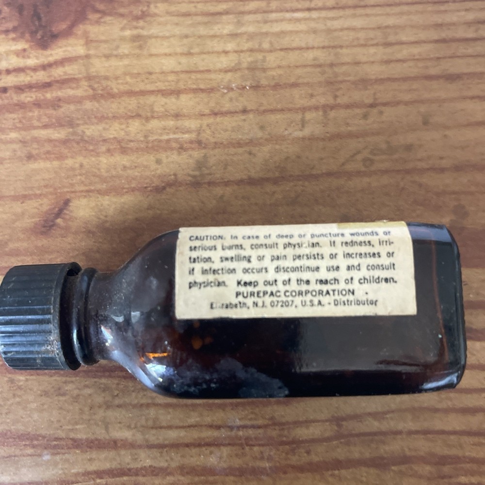 Purepac Vintage Iodine Bottle, Empty, NJ