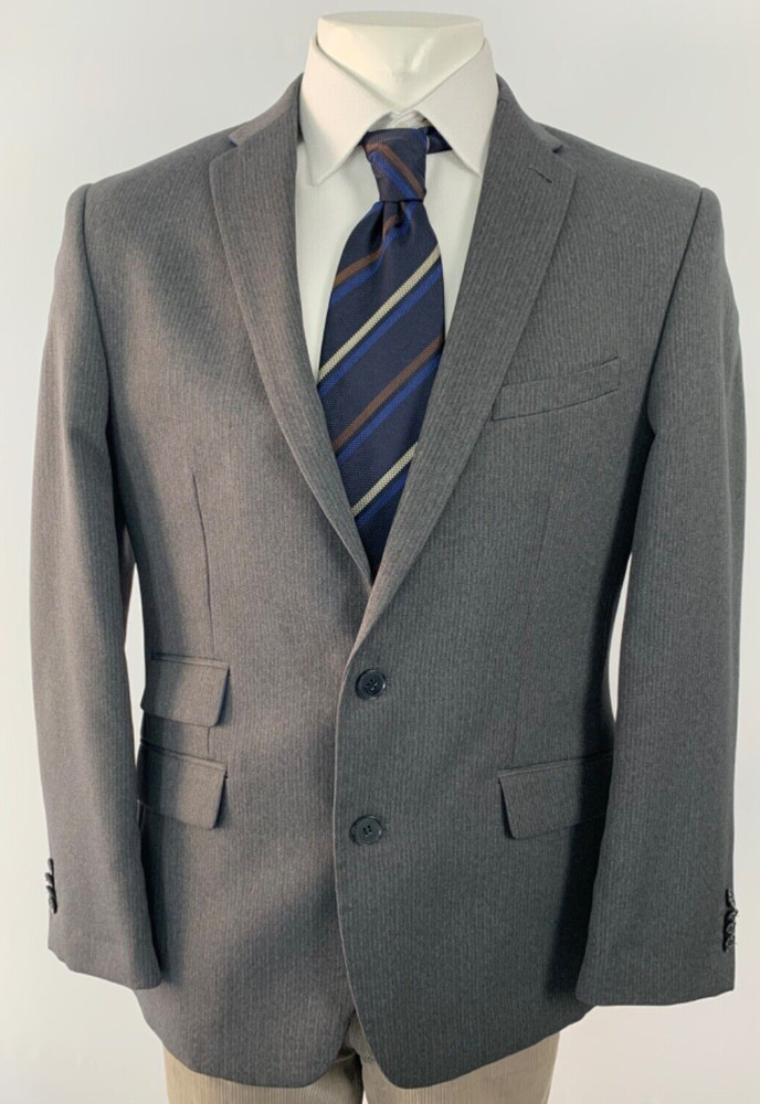 TAYLOR & WRIGHT BLAZER JACKET 40 REGULAR GREY Tailored Fit Button Up Formal
