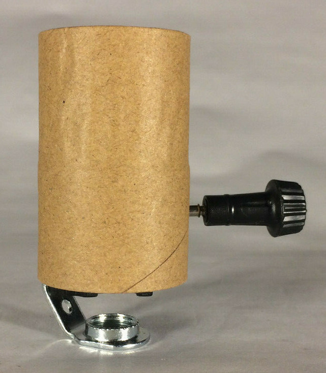 New 3-Terminal Turn Knob Lamp Socket Interior w/ 1/8F Hickey & Paper Insulator
