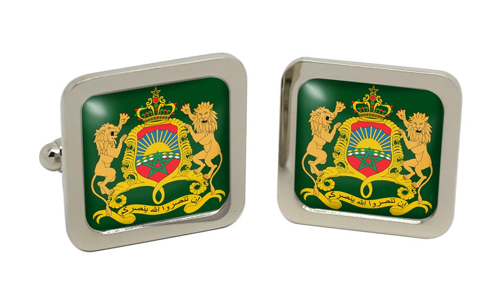 Morocco Square Cufflink in Chrome Box