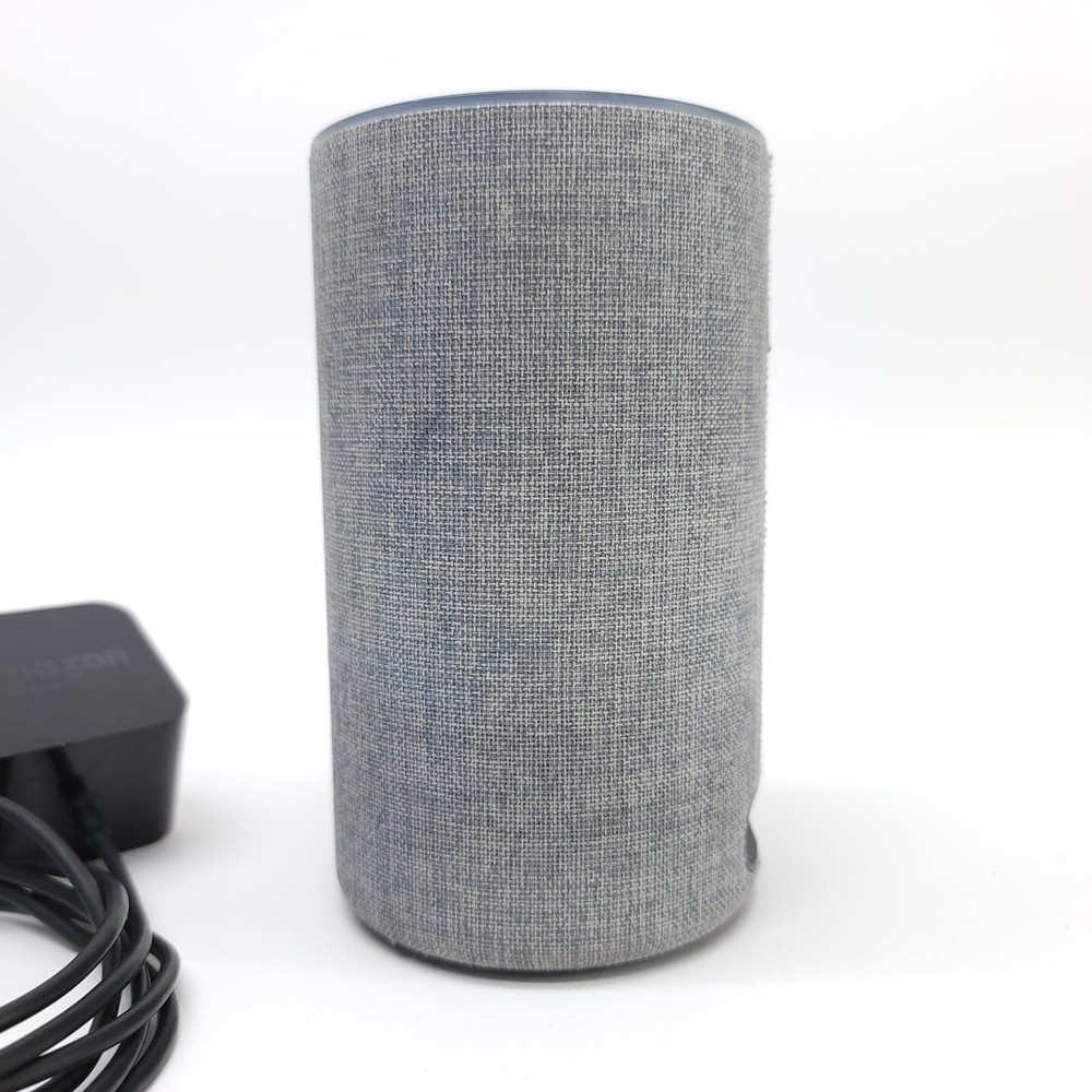 Amazon Echo 2nd Generation Smart Speaker TESTED Gray Fabric OEM Power Adapter