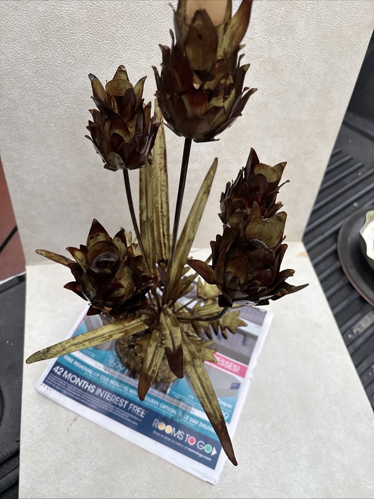 Mid-Century Max Howard Toleware Candelabra