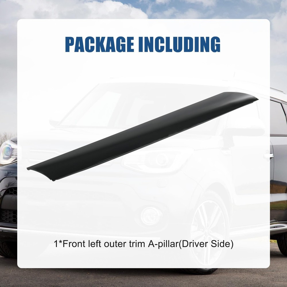 Outer Windshield Pillar Trim Panel Molding Front Left (Driver Side) Replaceme...