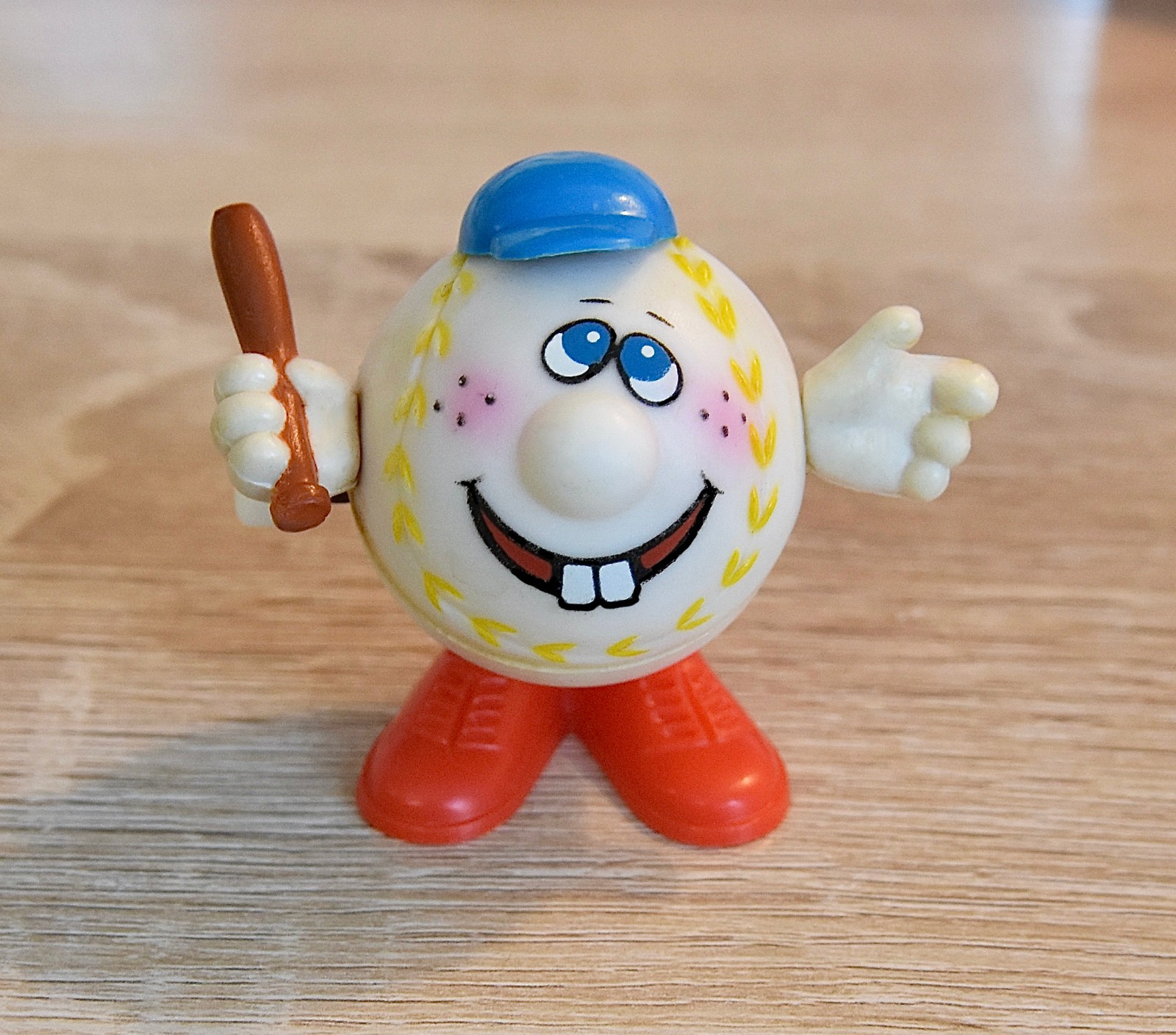 VTG GREAT~ Wind Up BASEBALL BAT Jumping Toy Figure Russ Berrie Bandai Tomy 1980