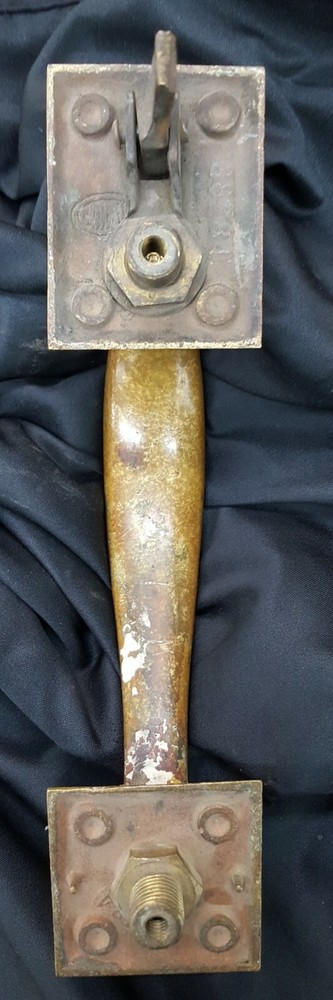 Architectural Salvage Brass Front Door Pull Handle with Lock Latch