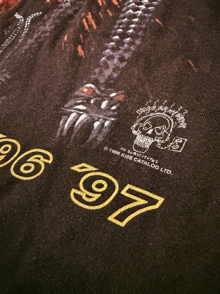 Vintage ‘96 KISS Alive Worldwide - Philadelphia Tour T-shirt, Black, Size XL