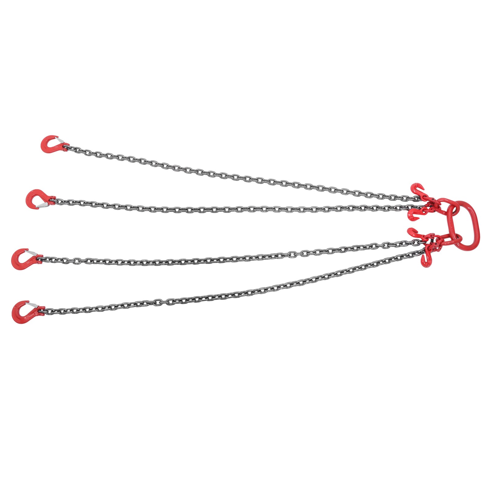 11000 lbs 5/16" x 5' Chain Sling 4 Legs G80 Lifting Chain with Grab Hooks