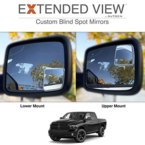 NXTGEN Custom Blind Spot Mirrors - Extended View (2 Pack) Compatible With 4th