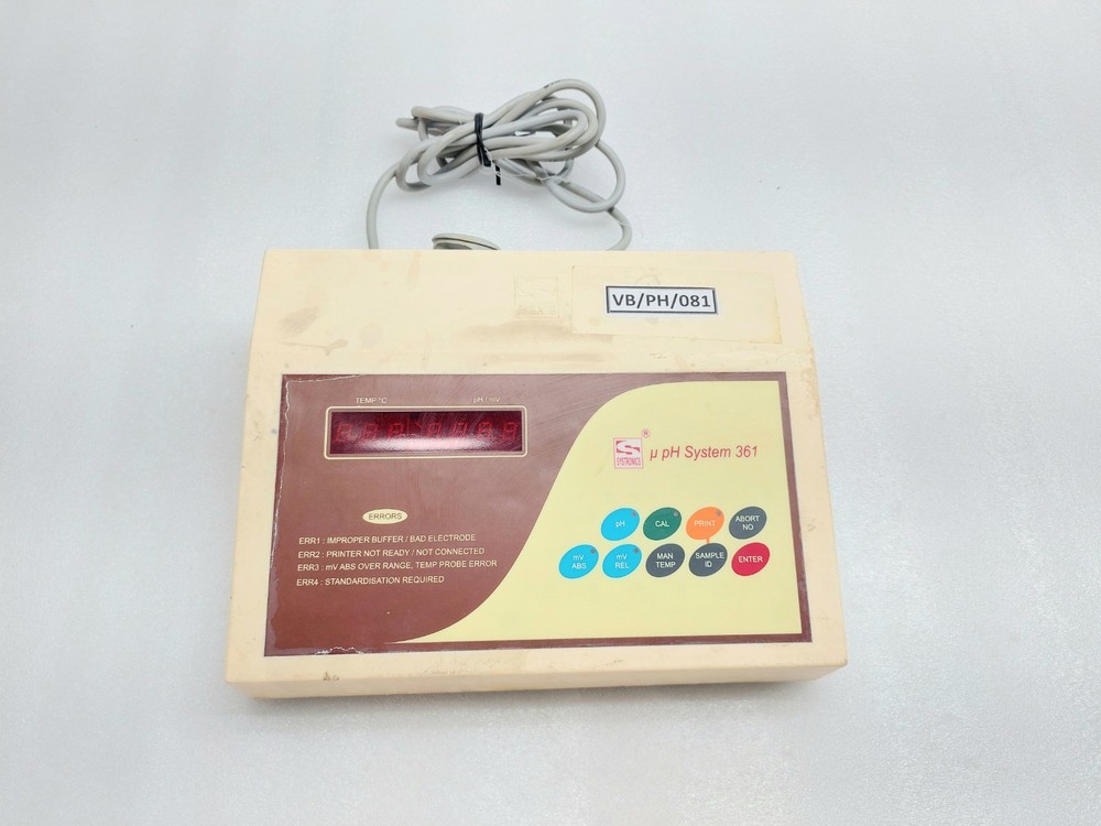 Systronics U Ph System 361 Microcontroller Based Ph Meter