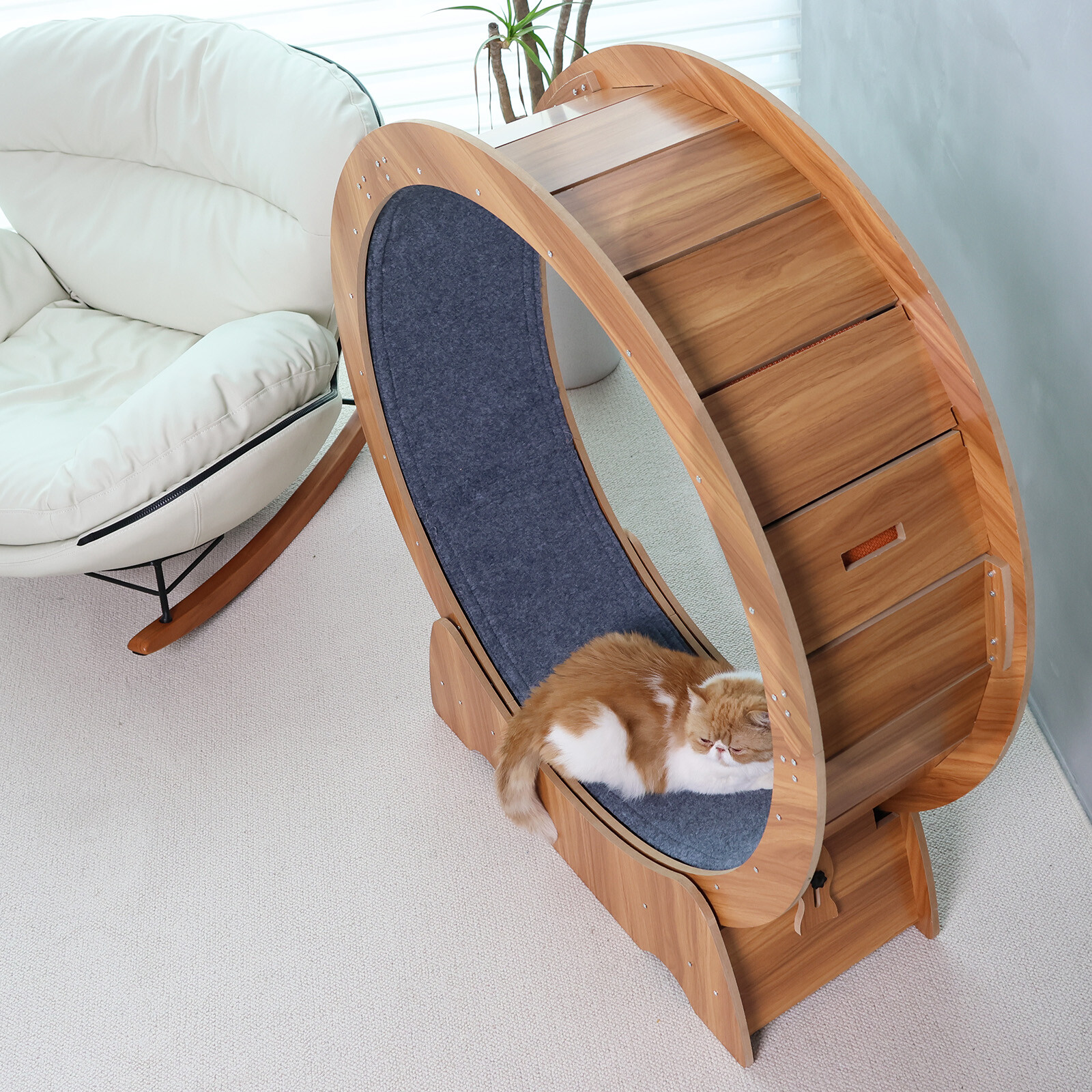 Cat Exercise Wheel Large Cat Treadmill Running Wheel Cat Toy Weight Loss Roller