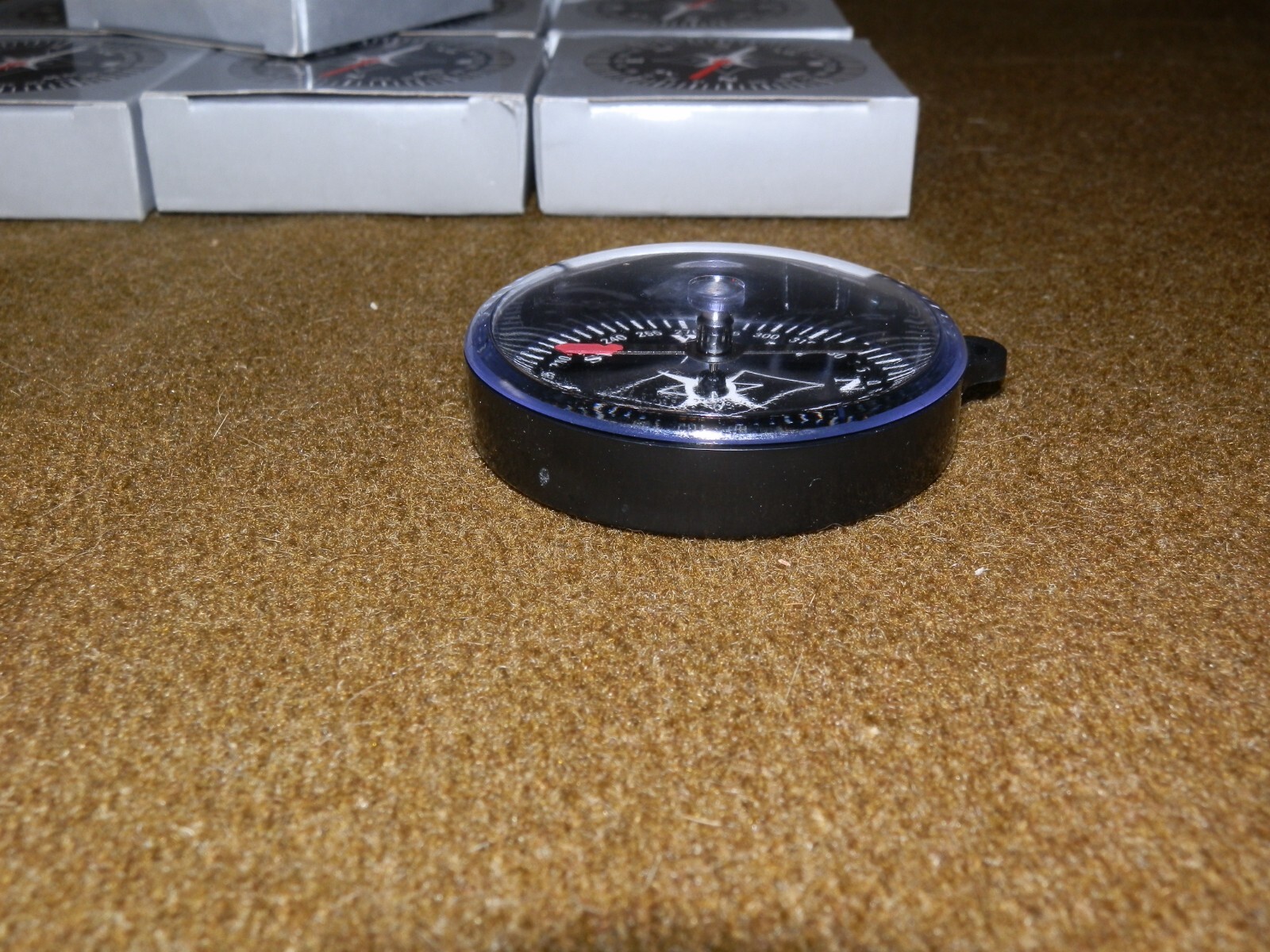 Lot Of Ten 2" Diameter Black Plastic Compass (es)