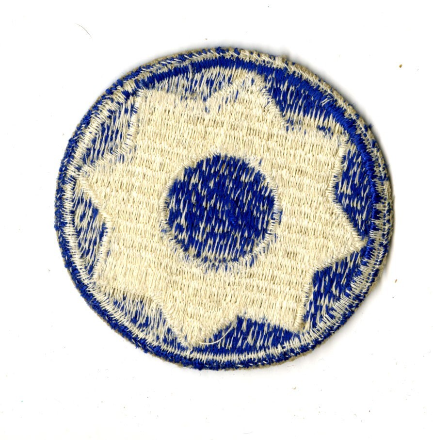 8th Service Command White Back Patch WWII Vintage Southern States