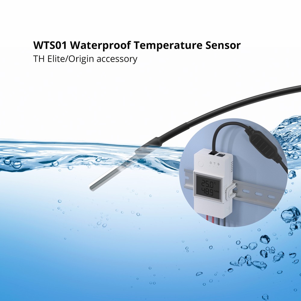 SONOFF WTS01 Waterproof Temperature Sensor, Works with TH Elite/TH Origin Switch