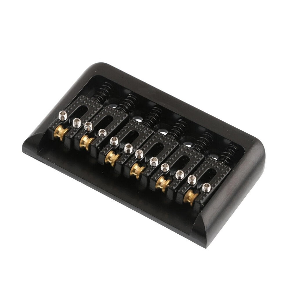 6 String Roller Saddle Hardtail Bridge Durable For Electric Guitar Replacement C