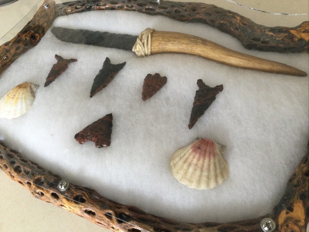 Native American Flintnapped Collection Shadow Box.