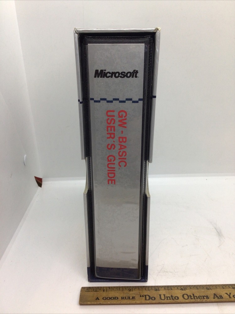 Microsoft MS-DOS & GW-BASIC User's Guide In Hard Cover Protective Case 1986 MINT