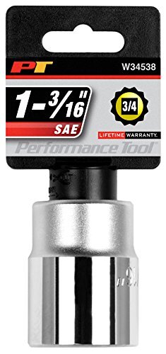 Performance Tool W34538 3/4" Drive 12-Point SAE Standard Socket, 1-3/16"