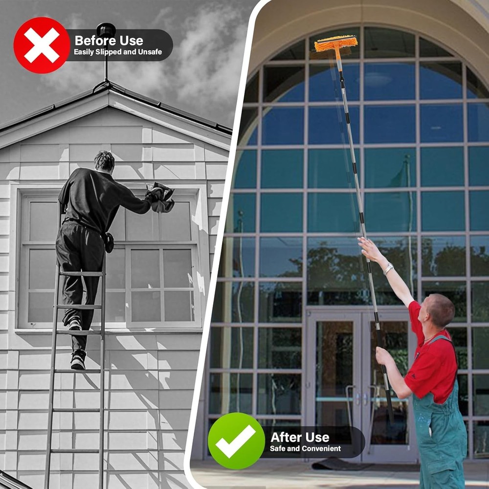 Paint Roller Extension Pole, 4ft to 12ft Pole Multi-Purpose...