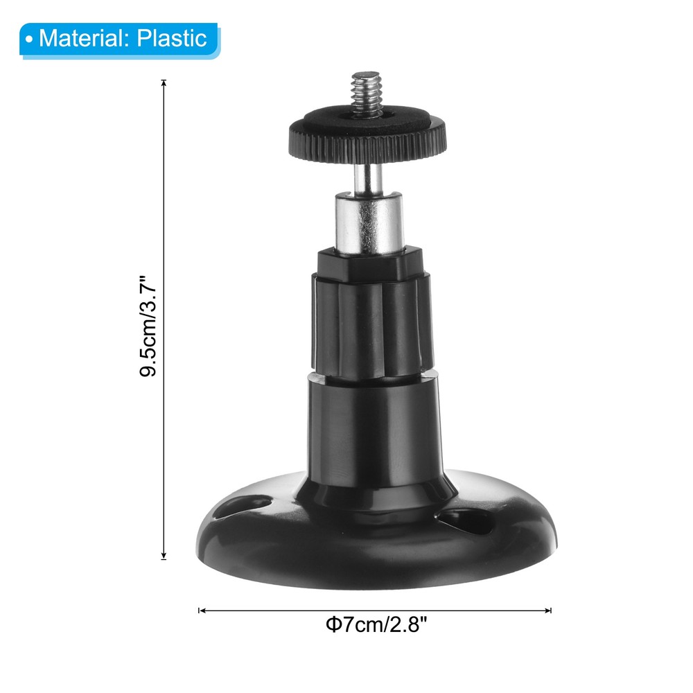 2 Pack Wall Mount Security Camera Bracket 3.7" Mounting Black, Plastic