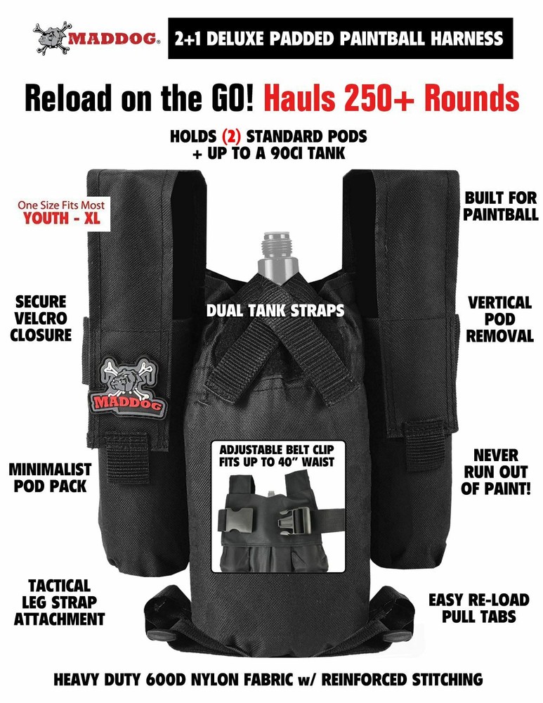 Maddog Tippmann Cronus Basic Private CO2 Paintball Gun Starter Package Black Tan
