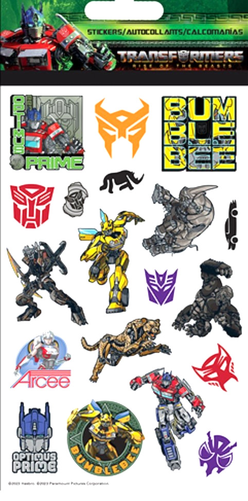Transformers-Sticker Sheet-37 Stickers_Double-Sided_Licensed-New