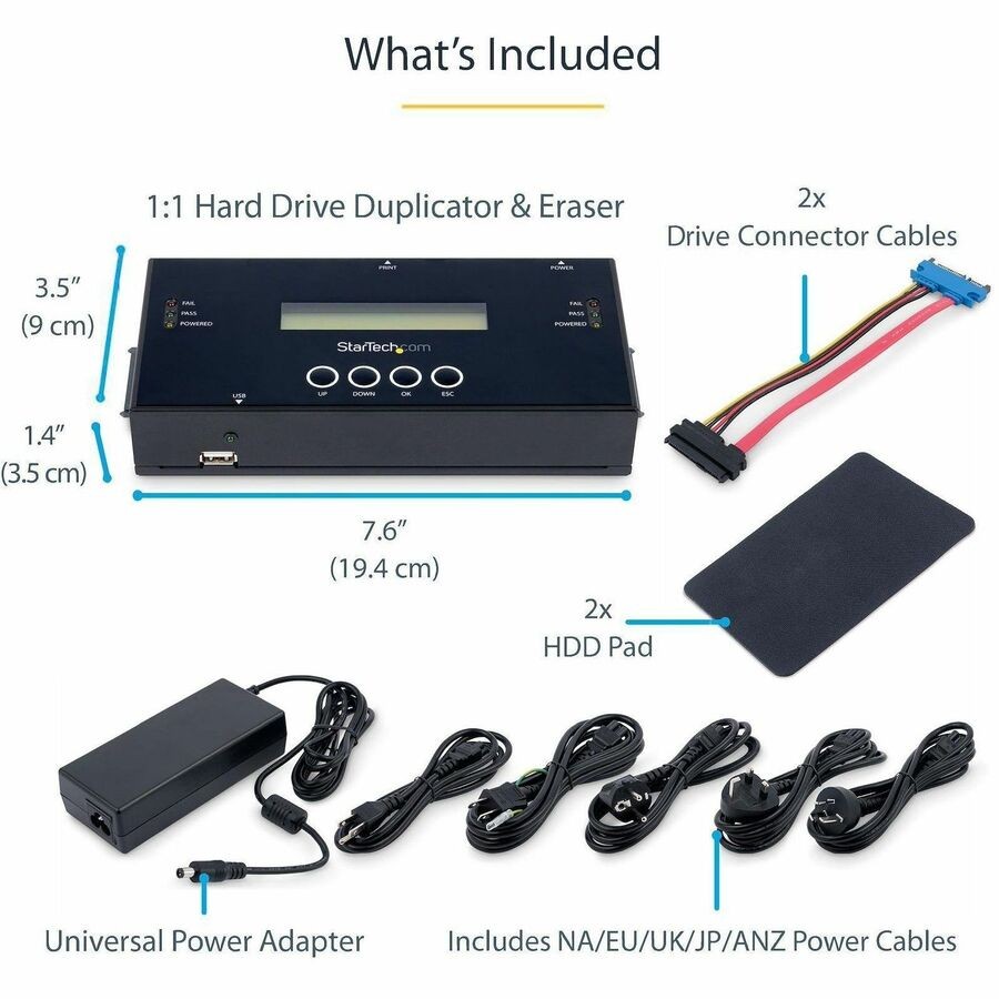 StarTech SATSASDUPE11 1:1 SATA/SAS Drive Duplicator & Eraser