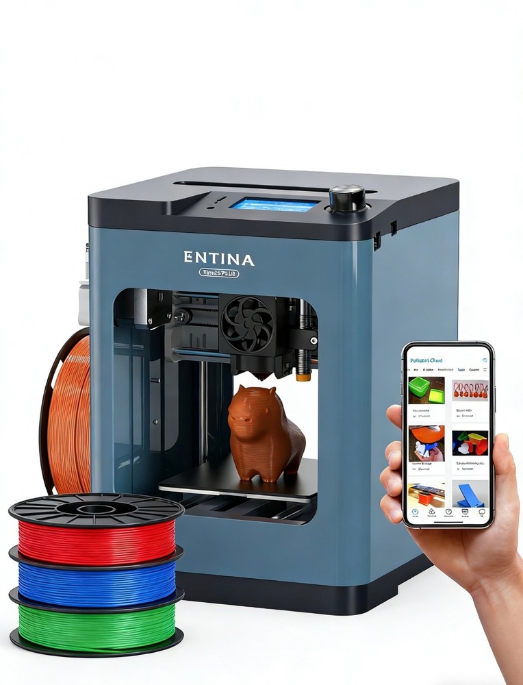 FDM 3D Printer Auto Leveling Beginner Friendly with 4x250g PLA Filament Bundle