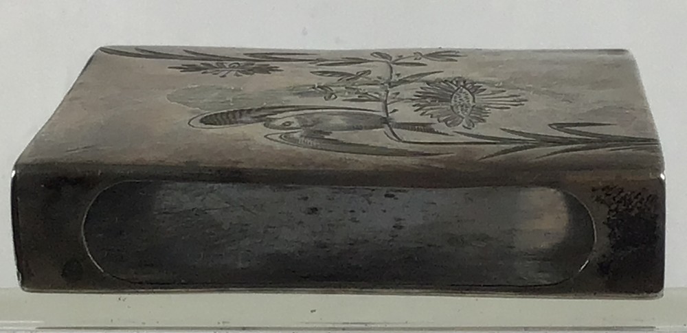 Russian antique Hand Engraved Match Case., Антип Кузьмичев.