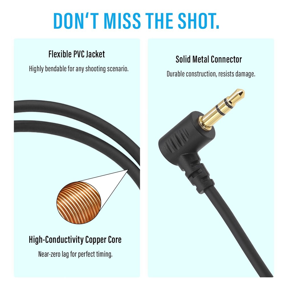 2.5mm/3.5mm-TPC Cable Shutter Release Remote Control Cable for Sony A7CII A6700