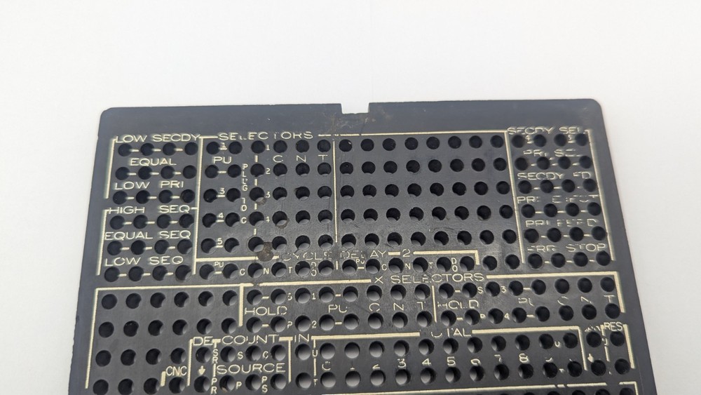 Vintage IBM 601060 Plug Board Machine Plugboard Control Panel FOR DISPLAY