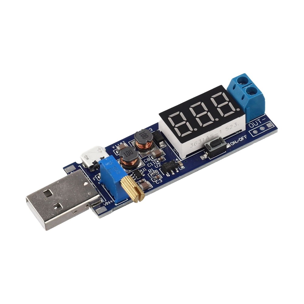 USB Boost Power Regulator Module 5V Input Adjustable Voltage Output Desktop