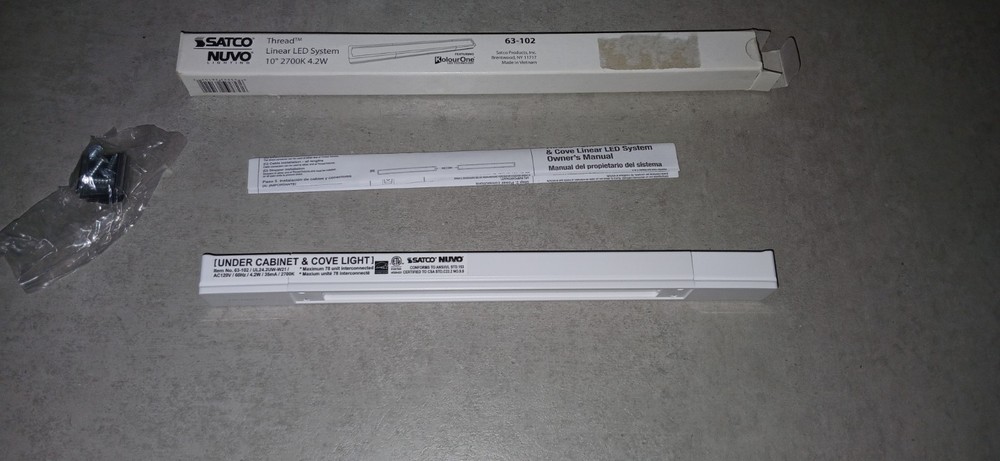 Satco Thread Linear LED System Under Cabinet Light 10" 4.2w 2700k 63-102